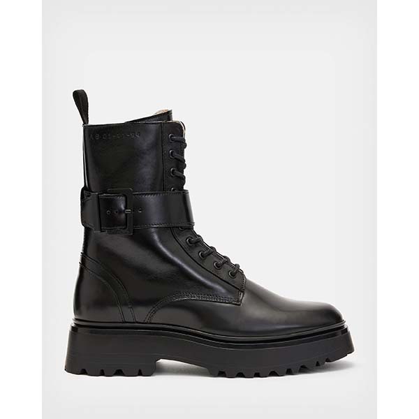 Allsaints Australia Womens Onyx Leather Boots Black AU17-549